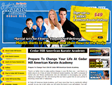 Tablet Screenshot of cedarhillkarate.com